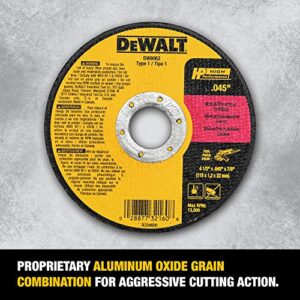 DEWALT Cutting Wheel, General Purpose Metal Cutting, 4-1/2-Inch, 5-Pack (DW8062B5), Multi