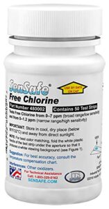 industrial test systems 480002 sensafe® free chlorine test
