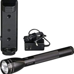 Maglite ML125 LED Rechargeable Flashlight System with 120V Converter, Black