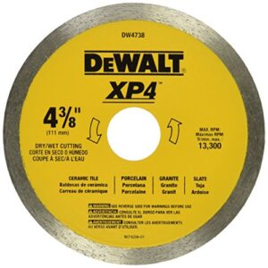 dewalt 4-3/8-inch tile blade, wet/dry (dw4738)
