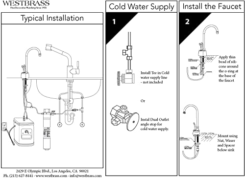 Westbrass D271-NL-07 Velosah 9" 1-Handle Hot Water Dispenser Faucet (Tank sold separately), Satin Nickel