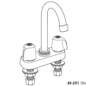 Gerber 49-251 Classics Two Handle 3 Hole Intallation 4" Centers Bar Faucet