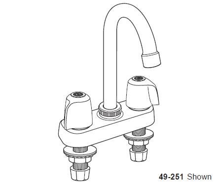 Gerber 49-251 Classics Two Handle 3 Hole Intallation 4" Centers Bar Faucet