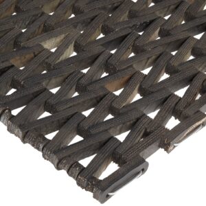 Durable Corporation-108H2436 Durite Recycled Tire-Link Outdoor Entrance Mat, Herringbone Weave, 24" x 36", Black