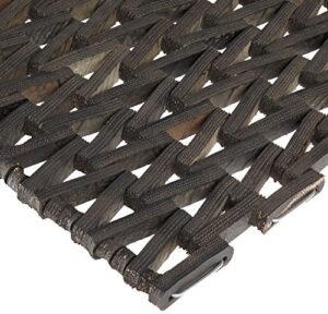 durable durite recycled tire-link outdoor entrance mat, herringbone weave, 17" x 25", black