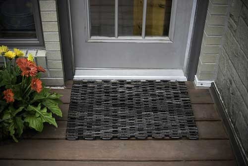 Durable Corporation-400S2030 Dura-Rug Recycled Fabric Tire-Link Outdoor Entrance Mat, 20" x 30"