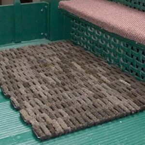 Durable Corporation-400S2030 Dura-Rug Recycled Fabric Tire-Link Outdoor Entrance Mat, 20" x 30"