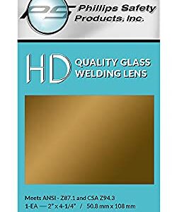 Gold Coated Green Welding Filter, 2" x 4.25" (Shade 10)