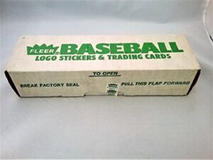 1988 fleer baseball card factory sealed set (green factory box version) - tom glavine's rookie card - rc!