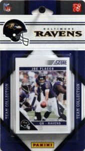 2011 score baltimore ravens factory sealed 13 card team set. players include anquan boldin, derrick mason, ed reed, haloti ngata, joe flacco, michael oher, ray lewis, ray rice, terrell suggs, todd heap, jimmy smith, tandon moss and torrey smith.