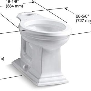 Kohler K-4380-0 Memoirs Comfort Height Elongated Bowl, White