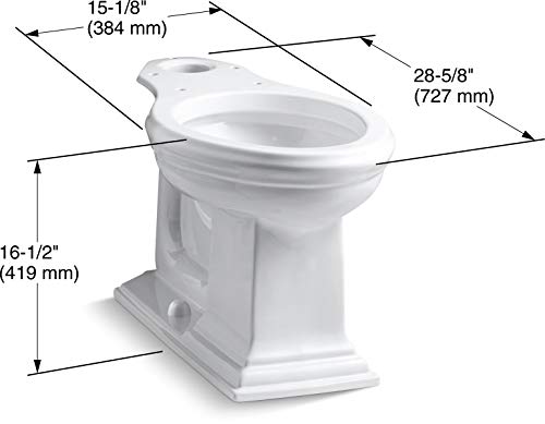 Kohler K-4380-0 Memoirs Comfort Height Elongated Bowl, White