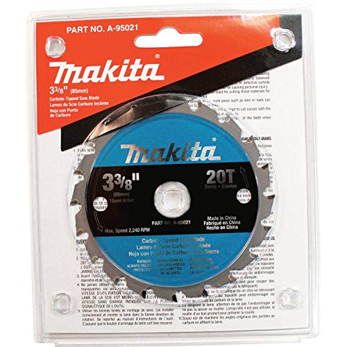 Makita A-95021 3-3/8" 20T Carbide-Tipped Circular Saw Blade, General Purpose