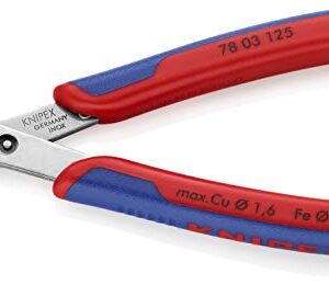 KNIPEX Tools - Electronics Super Knips, INOX Steel, Multi-Component (7803125), 5-Inch