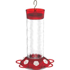 more birds diamond health hummingbird feeders for outdoors, pack of 1, red