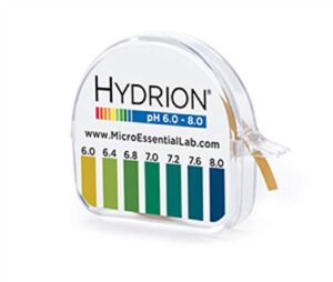 micro essential labs phydrion vivid ph paper 6-8 ph 15 ft roll with color chart