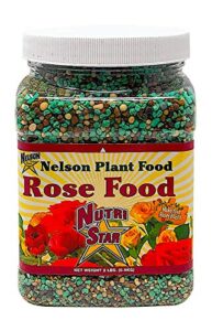 nelson plant food rose food for all types of roses climbing tea knock outs grandiflora with five sources of nitrogen nutri star 18-14-10 (2 lb)