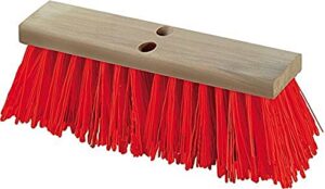 sparta flo-pac plastic floor sweep, heavy sweep for cleaning, 16 inches, orange