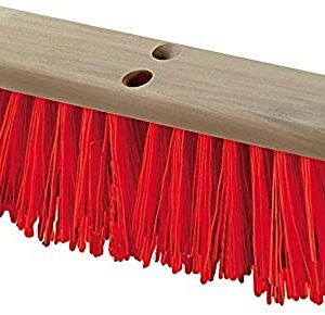 SPARTA Flo-Pac Plastic Floor Sweep, Heavy Sweep for Cleaning, 16 Inches, Orange