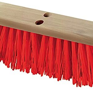 SPARTA Flo-Pac Plastic Floor Sweep, Heavy Sweep for Cleaning, 16 Inches, Orange