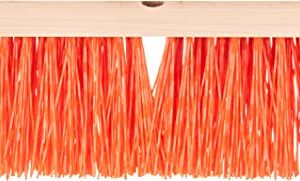 SPARTA Flo-Pac Plastic Floor Sweep, Heavy Sweep for Cleaning, 16 Inches, Orange