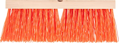 SPARTA Flo-Pac Plastic Floor Sweep, Heavy Sweep for Cleaning, 16 Inches, Orange