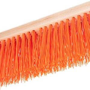 SPARTA Flo-Pac Plastic Floor Sweep, Heavy Sweep for Cleaning, 16 Inches, Orange