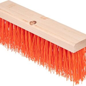 SPARTA Flo-Pac Plastic Floor Sweep, Heavy Sweep for Cleaning, 16 Inches, Orange