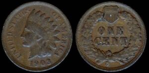 1903 u.s. indian head cent / penny coin