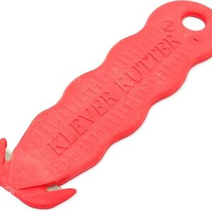 San Jamar KK403 Klever Kutter Safety Box Cutter Knife, Red (3 Pack)