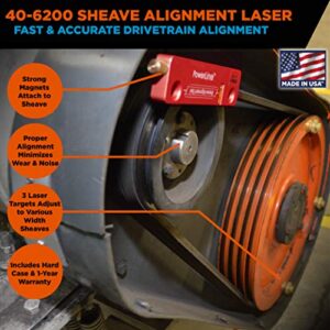 Johnson Level & Tool 40-6200 Magnetic Sheave Alignment Laser, Red, 1 Laser