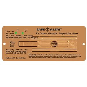 safe-t-alert by mti industries 35-742-br 35 series dual lp/co alarm - flush mount, brown