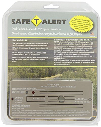 Safe-T-Alert by MTI Industries 35-742-BR 35 Series Dual LP/CO Alarm - Flush Mount, Brown