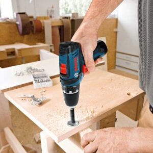 BOSCH CLPK22-120 12V Max Cordless 2-Tool 3/8 in. Drill/Driver and 1/4 in. Impact Driver Combo Kit with 2 Batteries, Charger and Case,Blue