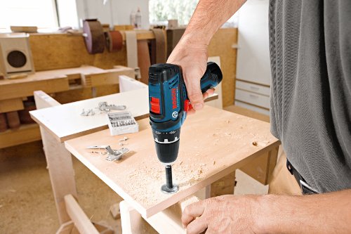 BOSCH CLPK22-120 12V Max Cordless 2-Tool 3/8 in. Drill/Driver and 1/4 in. Impact Driver Combo Kit with 2 Batteries, Charger and Case,Blue