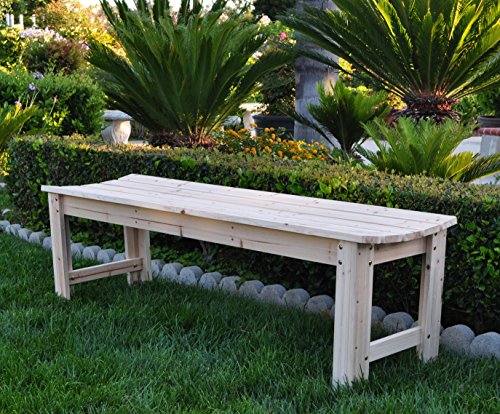 Shine Company 4205N 5 Ft. Backless Wood Outdoor Garden Bench – Natural