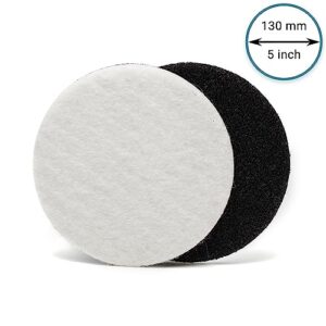 GLASS POLISH 11008 GP-PRO Felt Polishing Pads for Polishing Glass, Plastic, Metal, Marble - Ø 5 inch - Pack of 5 Pads