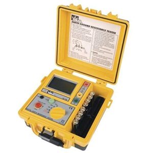 ideal industries inc. 61-796 earth ground resistance tester, 3-pole, carrying case included,yellow,green,red