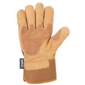 Carhartt mens Insulated Grain Leather Work With Safety Cuff Cold Weather Gloves, Brown, Large US