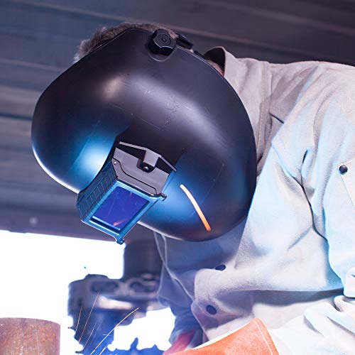 Sellstrom Lightweight, Durable, Bucket Style Passive Welding Helmet with Ratchet Headgear, 2" x 4.25" Lift Front (Filters, Cover Plates Sold Separately), Super Tuff Nylon, Black, 28301
