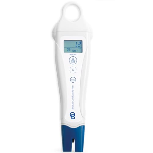 Bluelab PENCON Conductivity Pen and Digital TDS Meter, Water Tester for Temperature and Nutrient (CF, EC, PPM 500, PPM 700), TDS Testing Kit for Hydroponic System and Indoor Plant Grow