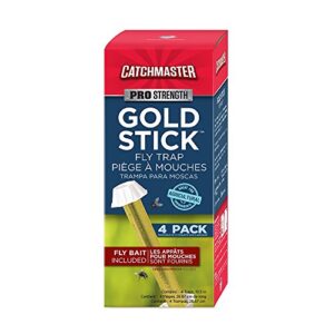 catchmaster 912r4 mini gold stick fly & wasp catcher 4 pack