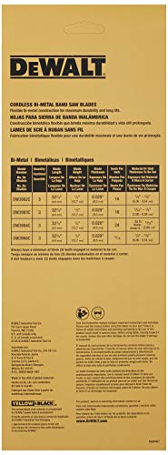 DEWALT Portable Band Saw Blade, 32-7/8-Inch, .020-Inch, 24 TPI, 3-Pack (DW3984C)