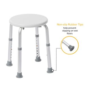 Drive Medical RTL12004KD Handicap Bathroom Stool, White