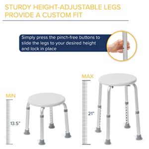 Drive Medical RTL12004KD Handicap Bathroom Stool, White