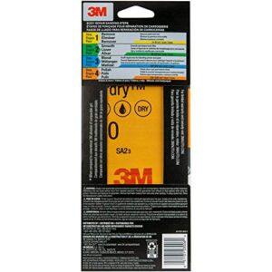 3M Wetordry Sandpaper, 03006, Assorted Grits (1000, 1500, 2000, 2500), 3 2/3 in x 9 in, 5 sheets total per pack