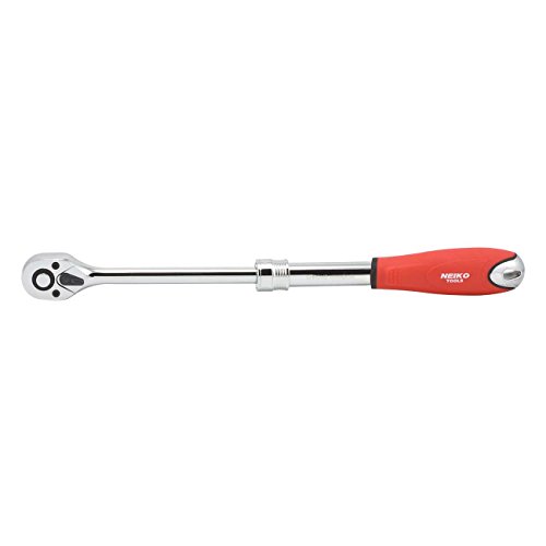 Neiko 03067A 3/8-Inch-Drive Extendable Ratchet Handle, 72-Tooth Reversible Ratcheting Feature, Extends 8 1/2 to 12 3/8 Inches