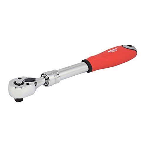 Neiko 03067A 3/8-Inch-Drive Extendable Ratchet Handle, 72-Tooth Reversible Ratcheting Feature, Extends 8 1/2 to 12 3/8 Inches