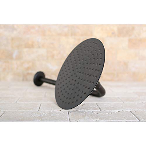 Kingston Brass K136A5CK Victorian 8-inch Diameter Brass Showerhead with 12-inch Shower Arm, Oil Rubbed Bronze