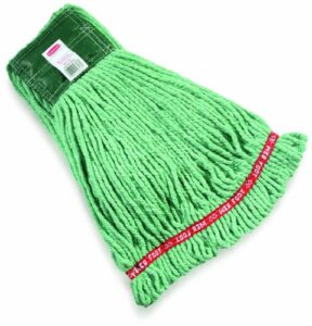 rubbermaid commercial web foot shrinkless wet mop, medium, green, fga25206gr00